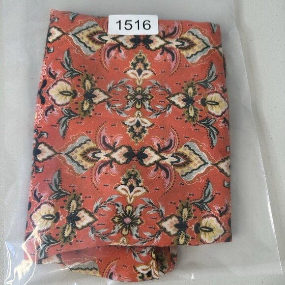 Style Co Sleeveless Top Size XL Floral Orange Button Front Scoop Neck Boho Hi Lo - Picture 7 of 7